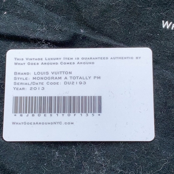 Vintage Louis Vuitton dust bag “ what goes around comes around” w/ original card - Picture 5 of 5